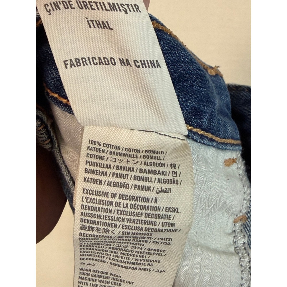 Abercrombie & Fitch Mircro Shorts Distressed Denim Shorts Size 0 W27 Frayed Hem - Picture 3 of 8